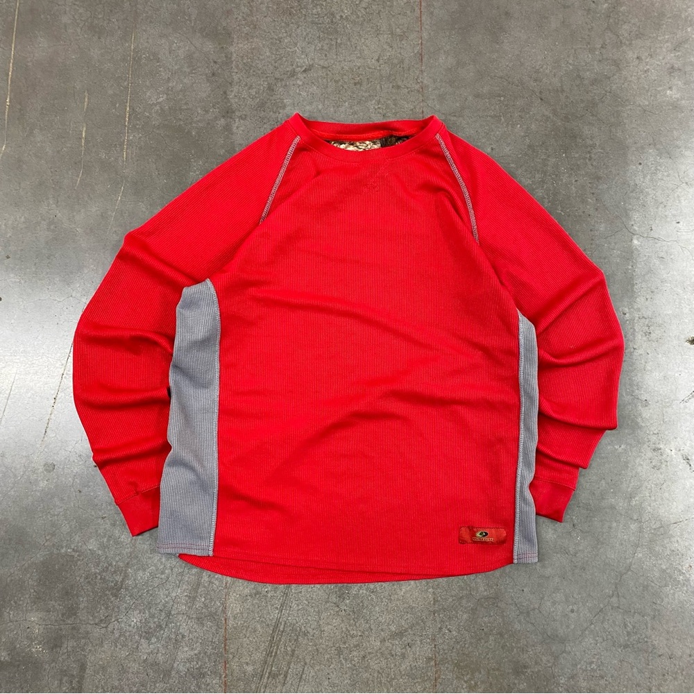Mossy Oak Red‎ Waffle Thermal Y2K Long Sleeve XL
